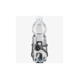 Black Elite Struka Microadjust adjustable bike bottle cage attached to a bike frame for secure hydration.