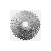 Shimano Claris CS-HG50 8-speed cassette with 12-25T sprockets and Hyperglide technology for smooth shifting.