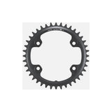 Shimano GRX FC-RX820-1 12-speed 40T single chainring for gravel and road bikes, close-up of black bicycle component.