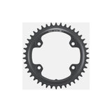 Shimano GRX FC-RX820-1 42T single chainring for 12-speed 1X drivetrain, showing the black metal gear with teeth.
