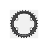Shimano GRX FC-RX820-2 12-speed double chainring, 31T, for gravel bike drivetrain, shown with teeth details on black component