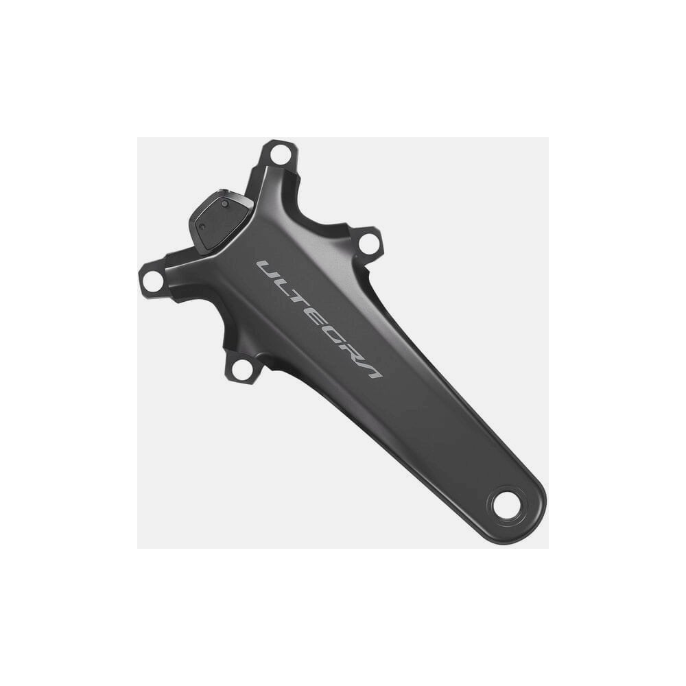 Shimano Ultegra FC-R8100-P 12-speed double crankset with power meter, 165mm crank arm, black finish, components for road bikes.