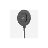 Quad Lock MAG V2 wireless charging head with fast 15W charging, compatible with Quad Lock mounts and accessories.