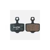 Aztec e-bike disc brake pads for Avid Elixir and Sram DB XX XO models, showing the brake pad components and packaging.