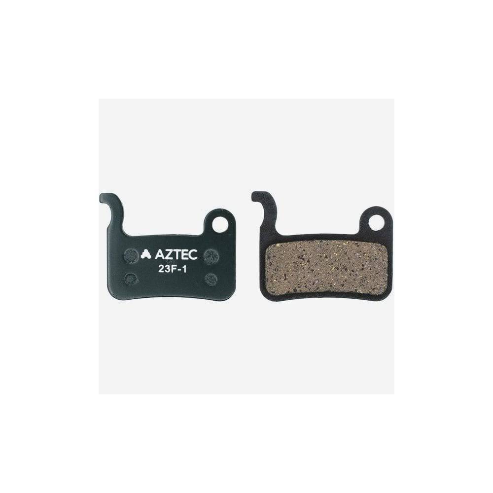 Aztec e-Bike disc brake pads for Shimano XTR M975, M965, M966, and Saint M800 mountain bike components.