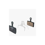 Aztec e-Bike disc brake pads for Shimano XTR M985, XT M785, and SLX M675 mountain bike components, close-up view.
