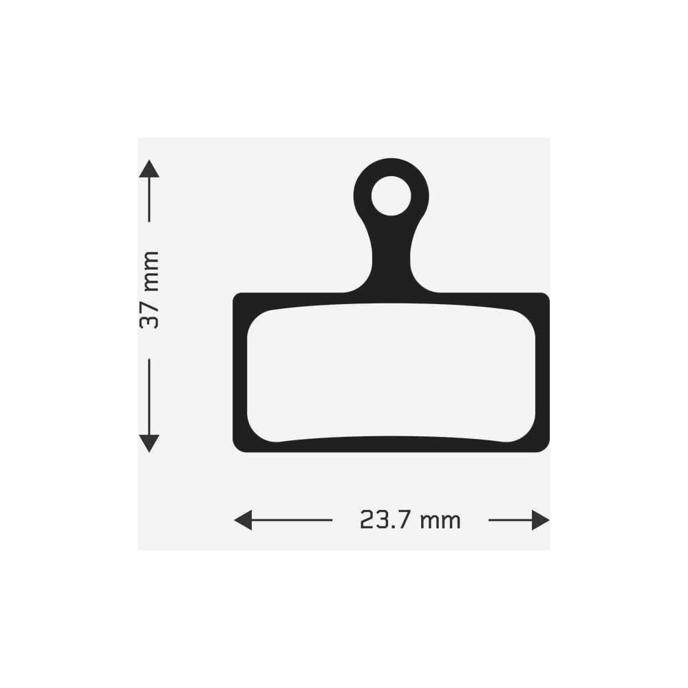 Aztec e-Bike disc brake pads for Shimano XTR M985, XT M785, and SLX M675 mountain bike components, shown in image.