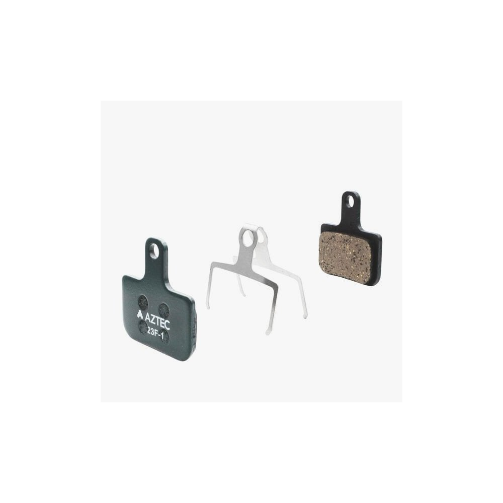 Aztec e-bike disc brake pads for SRAM DB1, DB3, and DB5, showing durable, high-performance components for bicycle braking systems.