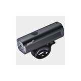 Infini KOR 400 rechargeable bike front light with 400 lumens and 5 modes, mounted on a bicycle for visibility during night riding.