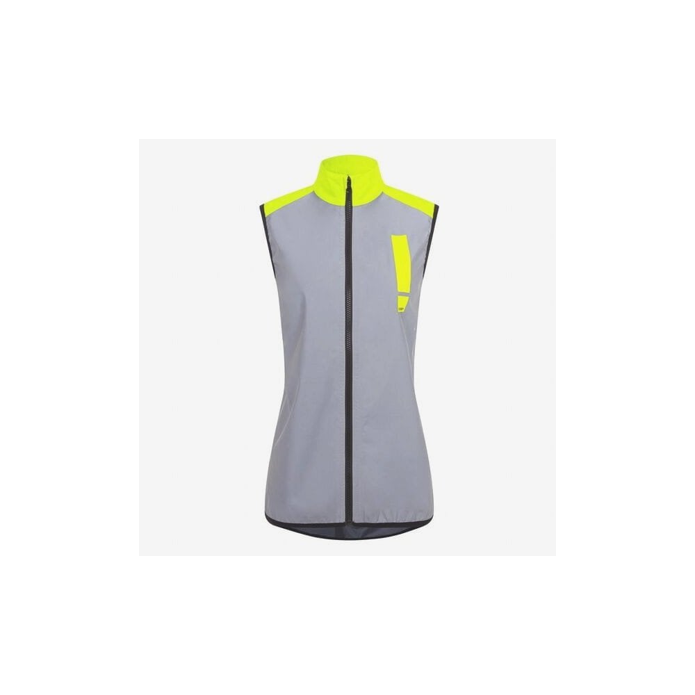 HUMP women's reflective cycling gilet vest with waterproof and wind-resistant fabric, featuring high visibility reflective details.