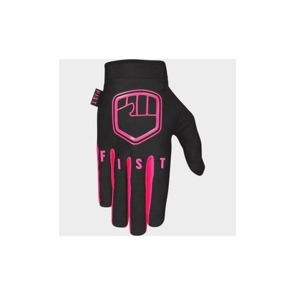 Fist Handwear fluorescent pink gloves with durable grip, designed for performance and comfortable fit.