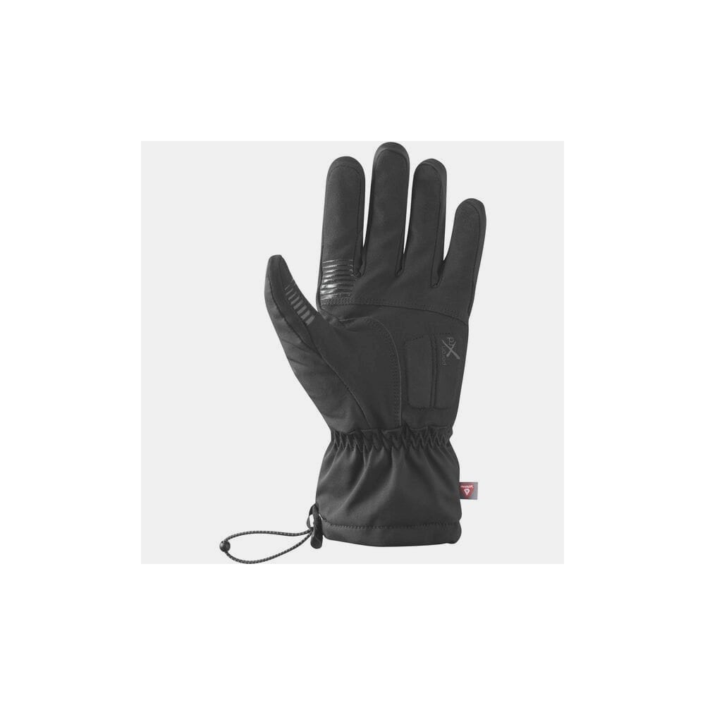 Shimano unisex WINDSTOPPER Primaloft 2x2 split-finger gloves for cold weather, showing black and gray insulated cycling gloves.