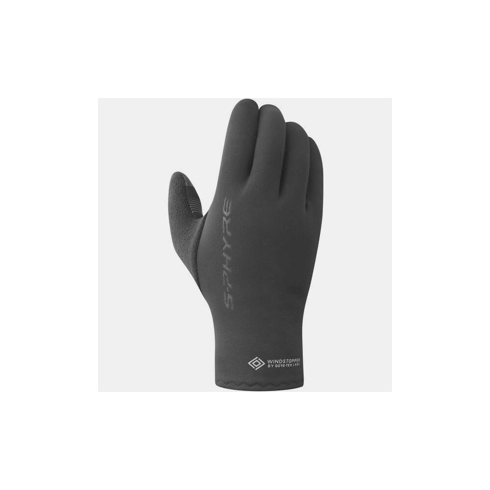 Shimano Unisex WINDSTOPPER® Primaloft® gloves, windproof and insulated, with touchscreen capability for cold weather wear.