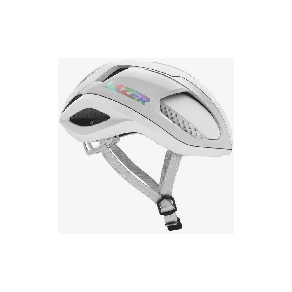 Lazer Vento KinetiCore aerodynamic cycling helmet with advanced ventilation and ScrollSys fit system, shown from the front.