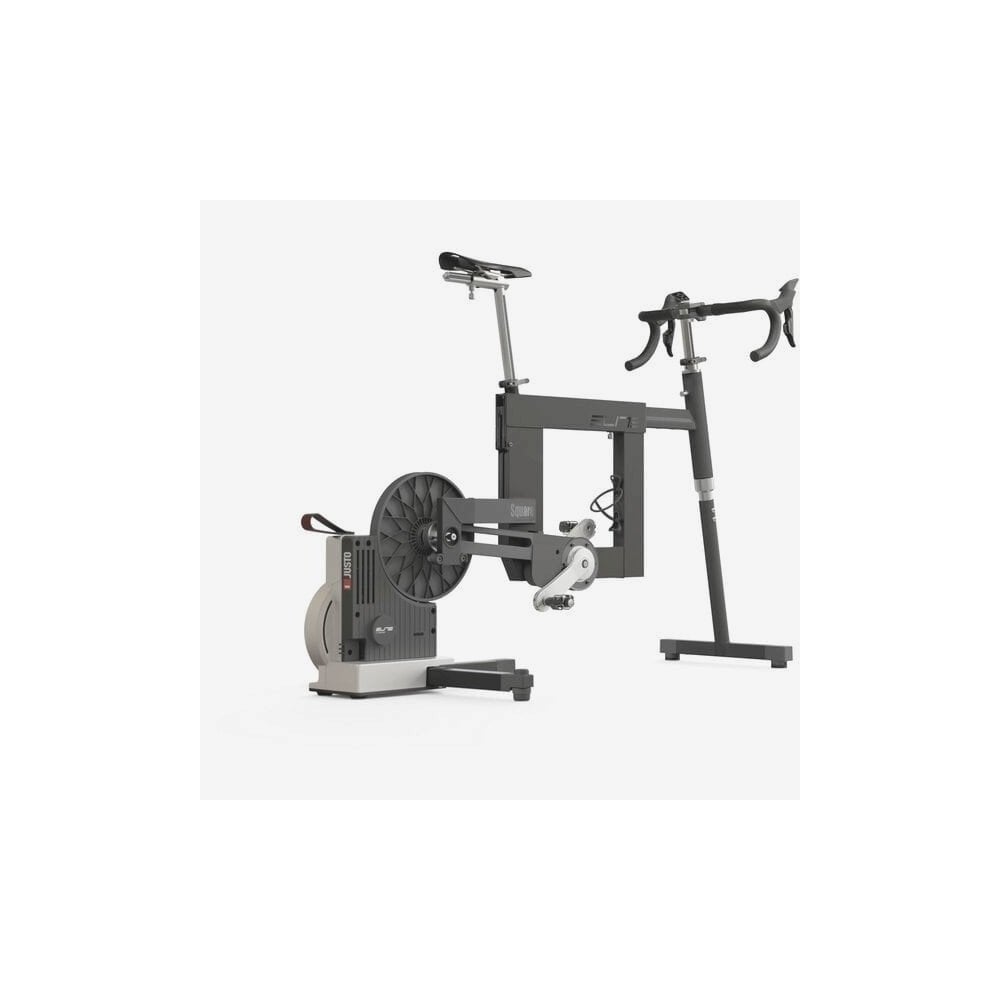 Elite Square Smart Frame accessory for direct drive trainers with adjustable fit and virtual shifters, shown in the image.