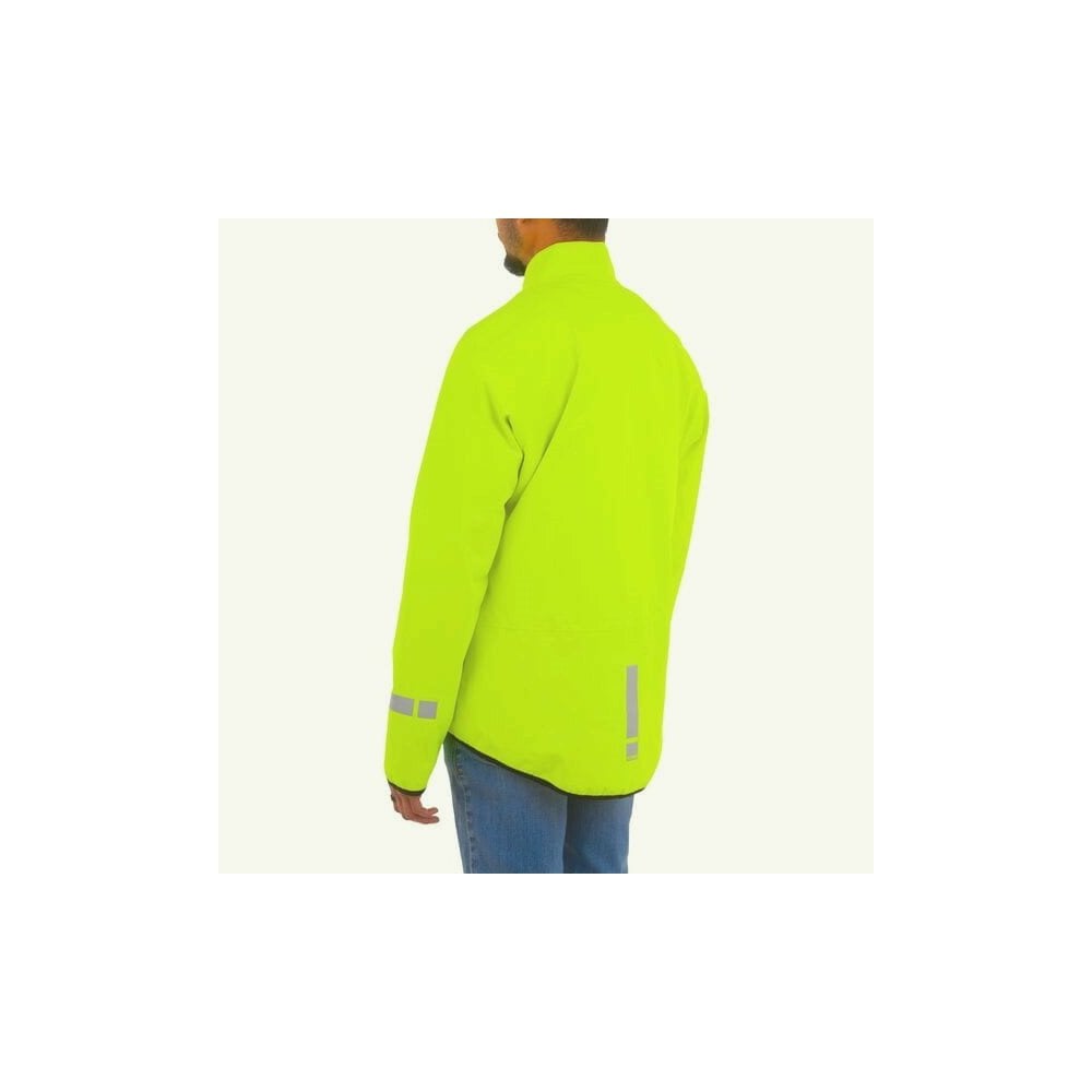 HUMP men's reflective waterproof cycling jacket with wind protection, featuring high visibility details and lightweight outdoor clothing.