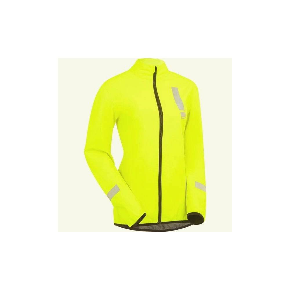 HUMP Women's Reflective Waterproof Cycling Jacket featuring a packable design, suitable for outdoor riding in wet weather.