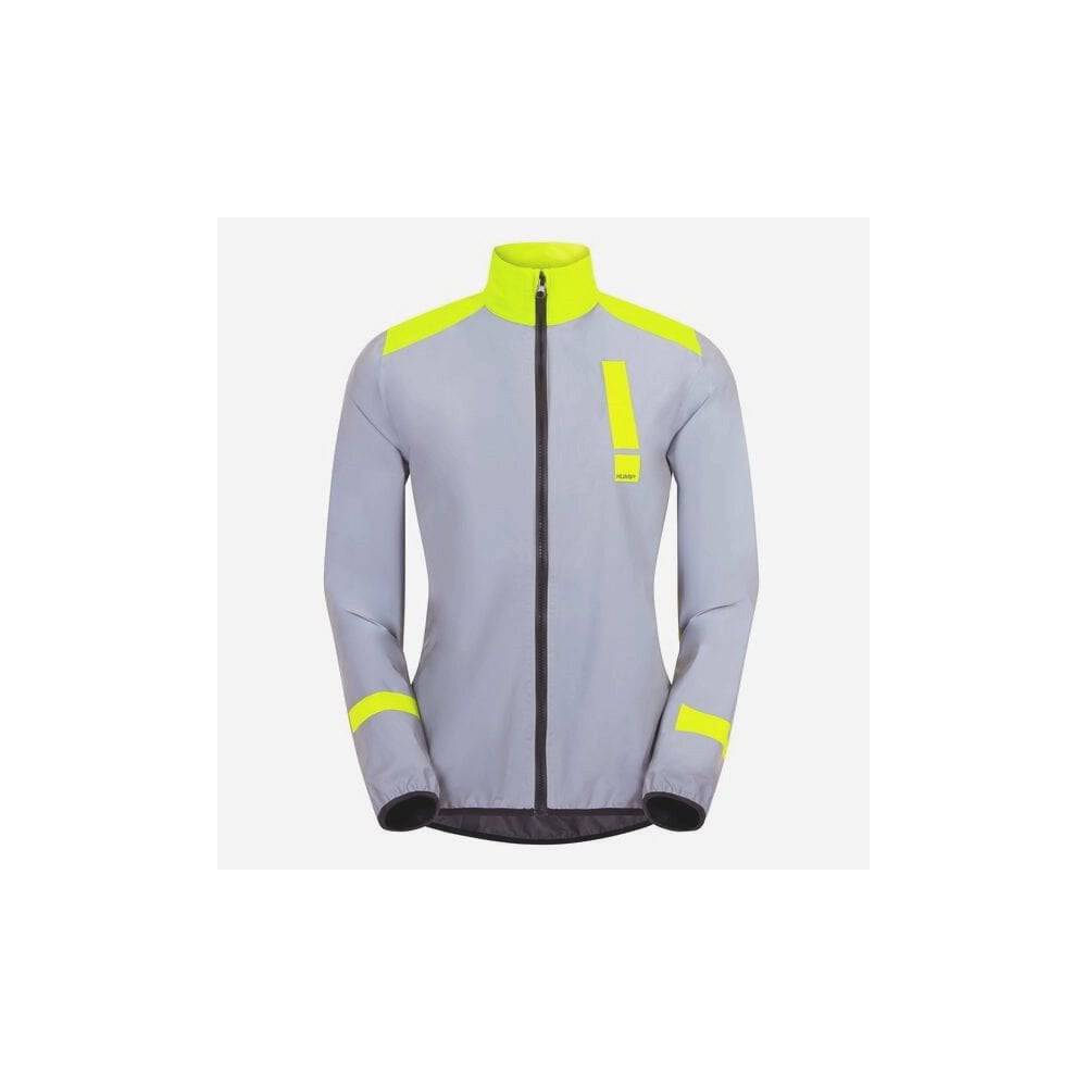 HUMP Men's Ultra Reflective Waterproof Cycling Gilet vest with high visibility and packable design for outdoor cycling.