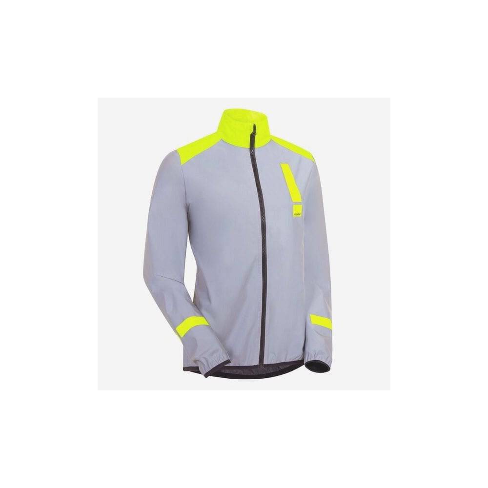 HUMP Women's Ultra Reflect Waterproof Cycling Jacket in black, lightweight, breathable, and packable for outdoor cycling.