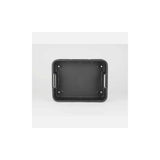 AtranVelo Bakery AVS 15L cargo crate with mounting system, designed for utility bikes, shown attached to a bike rack.