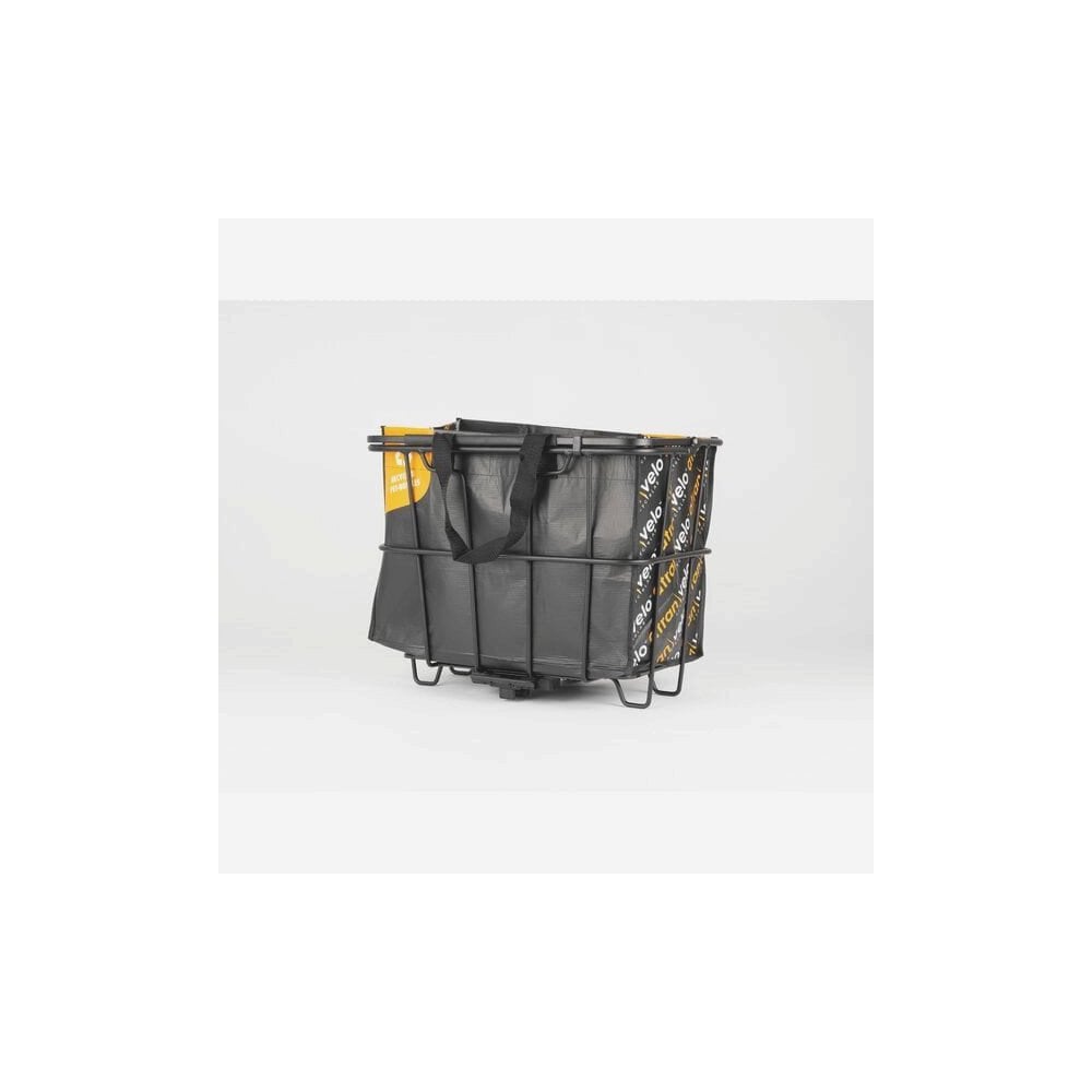 AtranVelo Grocery AVS bike basket with removable 40L bag mounted on bike rack, designed for versatile cycling storage.