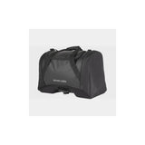 Black AtranVelo PULSE AVS 36L duffle bag with AVS mounting system, shown from a side angle with straps and zippers visible.