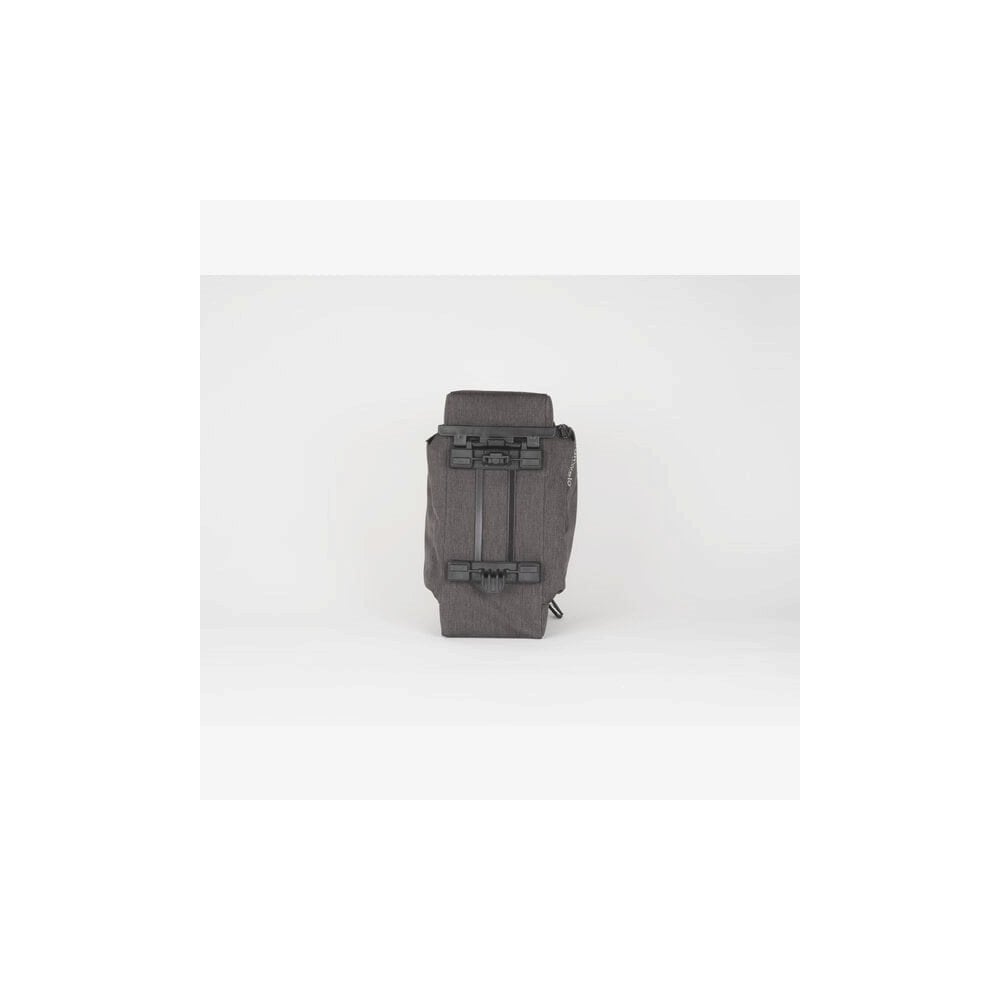 AtranVelo ZAP Top AVS bike bag with expandable capacity, plus 8L mini-panniers, mounted on a bicycle for cycling accessories.