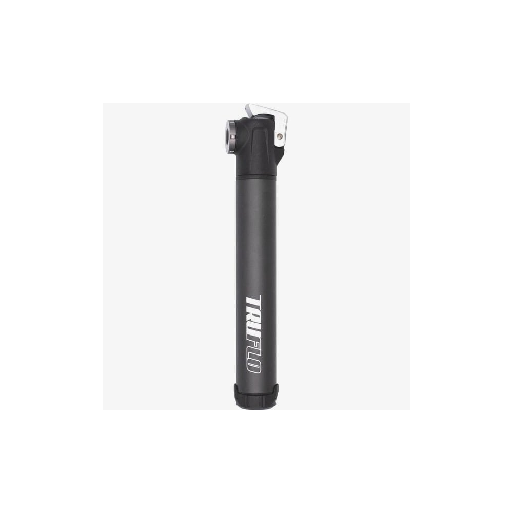 Truflo Air Switch Pocket Mini Pump for bike tires, compact high-volume, high-pressure bicycle pump accessory.