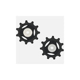 Shimano 105 RD-R7100 rear derailleur tension and guide pulley set for bicycle components.