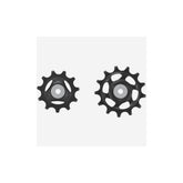 Shimano GRX rear derailleur pulley set replacement kit with two durable pulleys for bike components.