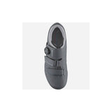Shimano RX6 gravel cycling shoes with BOA L6 dial and carbon sole, shown with black and grey design and secure fit features.