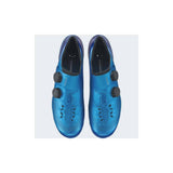 Shimano S-PHYRE RC9 road cycling shoes with black design and dual BOA Li2 dials, lightweight and aerodynamic for racing.
