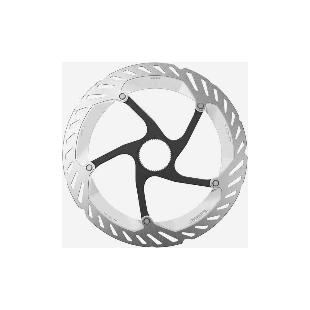Shimano STEPS RT-CL800 Ice Tech FREEZA 203mm center lock brake rotor with magnet lockring for e-bike components.