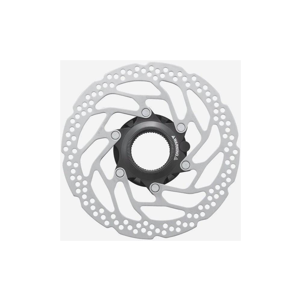 Shimano STEPS RT-EM300 160mm rear e-bike rotor with internal and external lockring, used for electric bicycle brake systems.