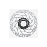 Shimano STEPS RT-EM300 160mm rear e-bike rotor with internal and external lockring, used for electric bicycle brake systems.