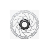 Shimano STEPS RT-EM300 180mm rear rotor with internal and external lockring for e-bike braking components.
