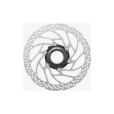 Shimano STEPS RT-EM300 180mm rear rotor with internal and external lockring for e-bike braking components.
