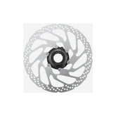 Shimano STEPS RT-EM300 203mm rear e-bike rotor with internal and external lockring, bicycle component for braking system.