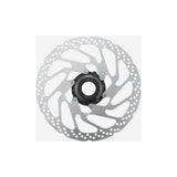 Shimano STEPS RT-EM300 203mm rear e-bike rotor with internal and external lockring, bicycle component for braking system.
