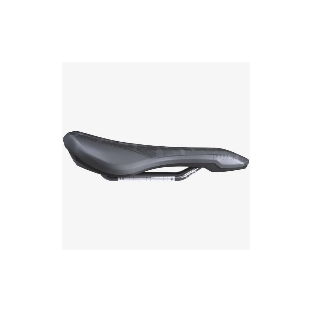 PRO MSN 1.3 Enduro saddle with carbon reinforced base and drainage port, designed for mountain biking components.