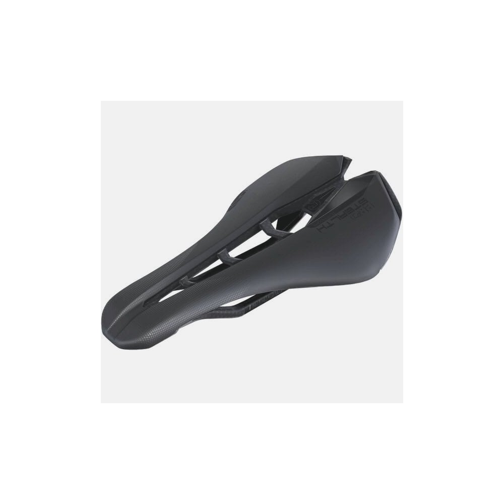 PRO Stealth Superlight Road Cycling Saddle with anatomic cut-out and carbon rails, designed for lightweight performance and comfort.