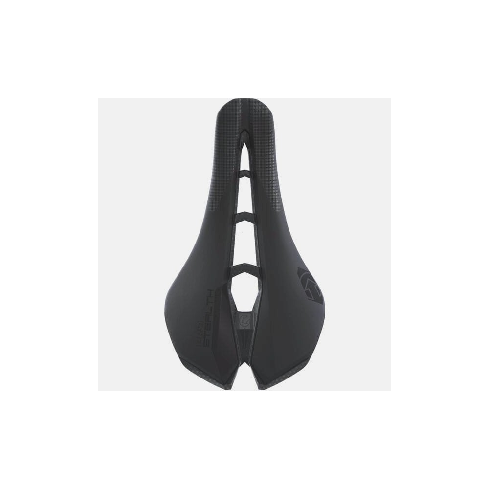 PRO Stealth Superlight Road Cycling Saddle with anatomic cut-out and carbon rails, designed for lightweight road bike performance.