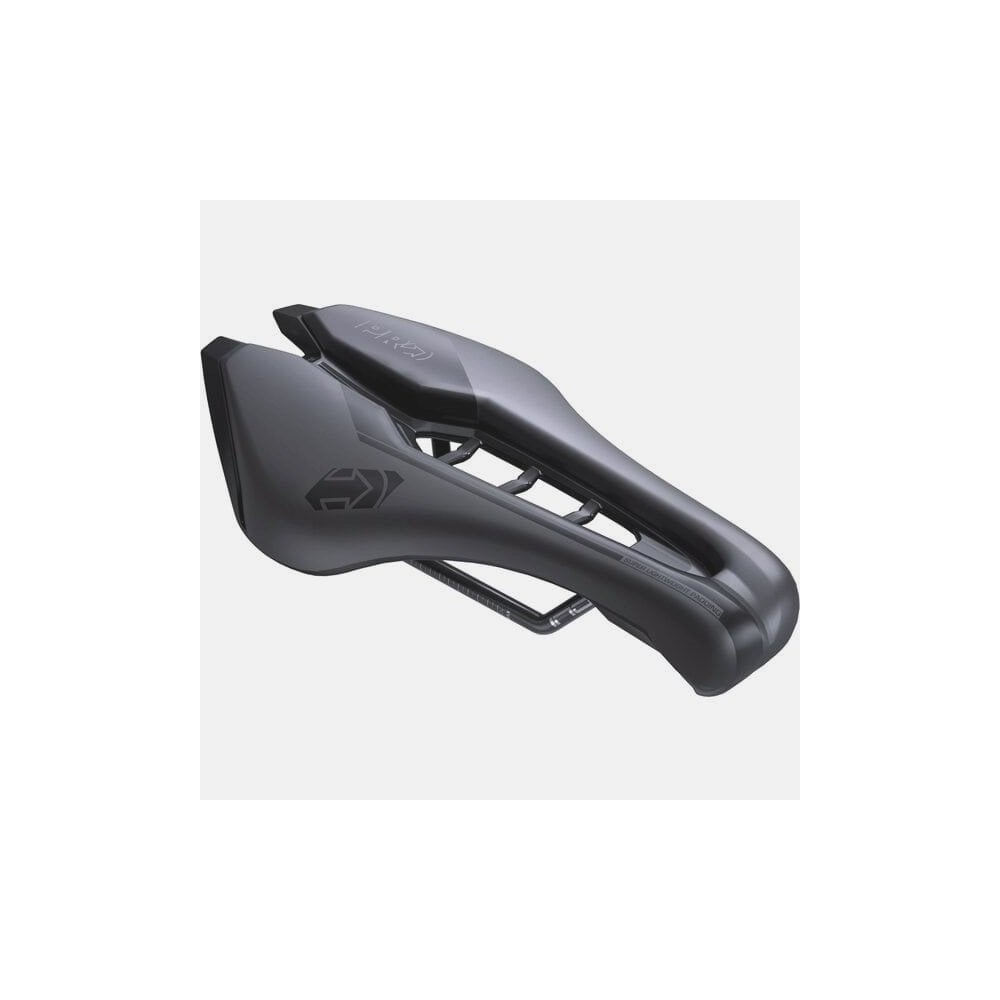 PRO TSA 1.2 Triathlon and Time Trial saddle with 132mm width and stainless steel rails, designed for aerodynamic cycling performance.