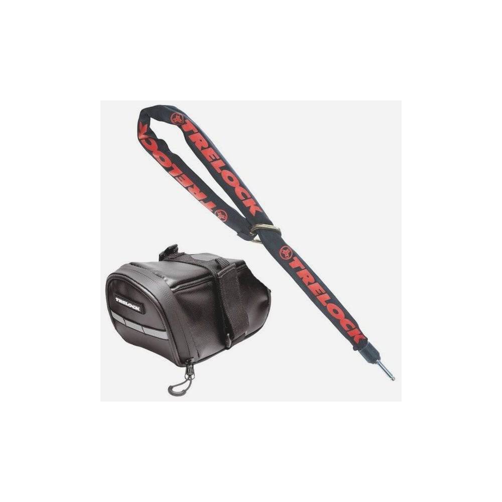 Trelock Plug In ZR355 Catena bike lock with 100cm black chain and waterproof bag for cycling security accessories