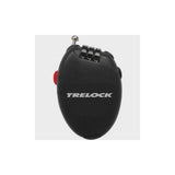 Trelock retractable pocket lock for bikes with 75cm cable and resettable combination code, designed for secure cycling accessories.