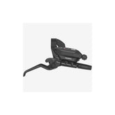 Shimano ST-EF515 EZ Fire Plus right-hand 7-speed MTB hydraulic disc brake STI lever in black, mounted on handlebar for mountain biking.
