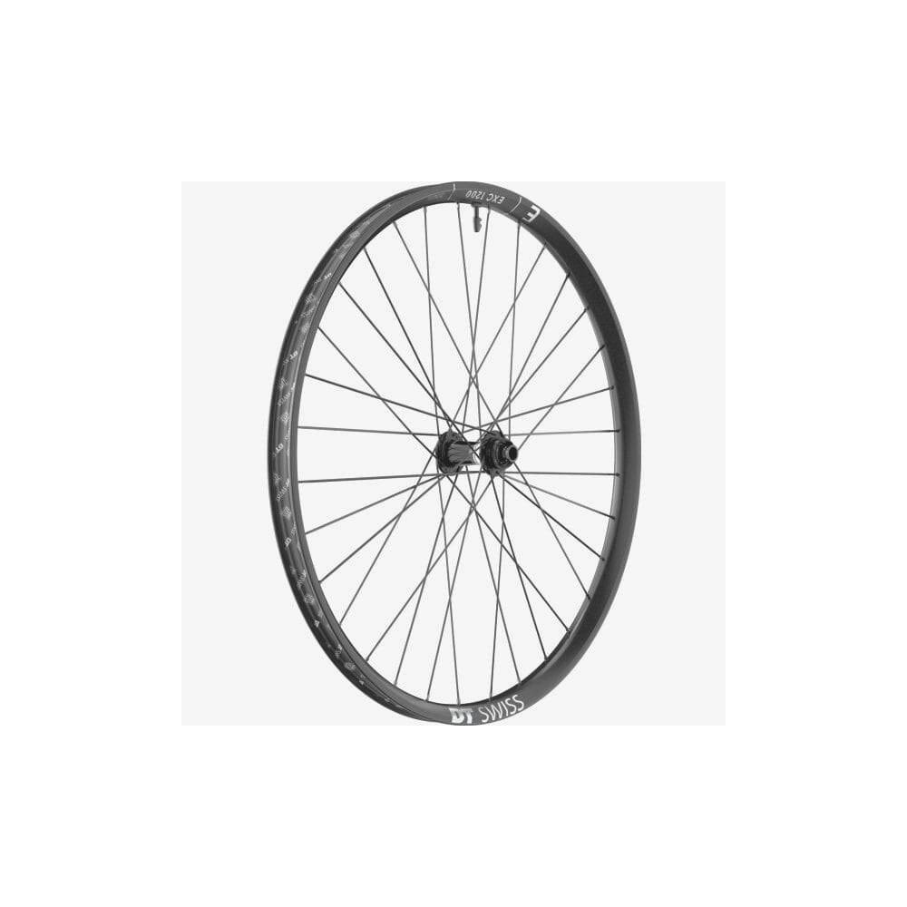 DT Swiss EXC 1200 29-inch front wheel with 30mm carbon rim, BOOST axle, designed for Enduro MTB riding.