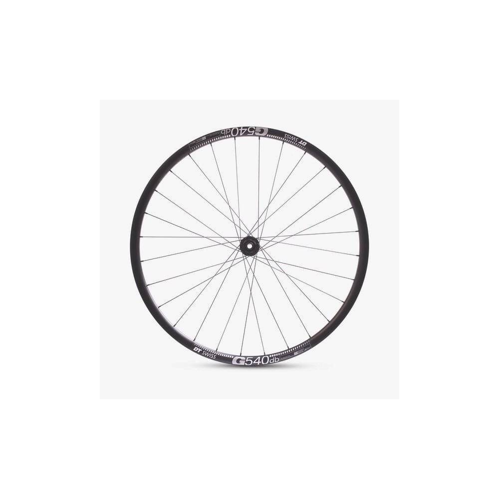 M Part Wheels gravel front wheel with 700c DT 370 hub, DT 540 rim, black, tubeless-ready (TLR) bike component.