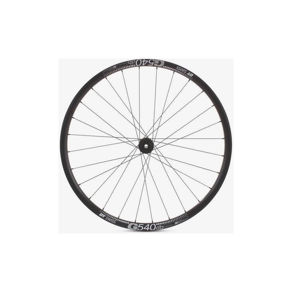 M Part Wheels gravel front wheel with DT 370 hub, 650B size, 100x12mm thru-axle, TLR G 540 rim, black, for bike components.