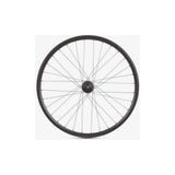 Black M Part Wheels MTB gravel front wheel with Shimano Deore 6B hub, QR 100mm, 650B TLR rim for mountain biking and gravel riding.